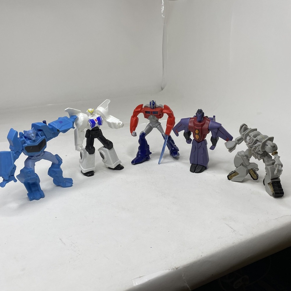 Transformers McDonalds 2016, 08, 5pc Figure Lot 5" Megatron Optimus Strong